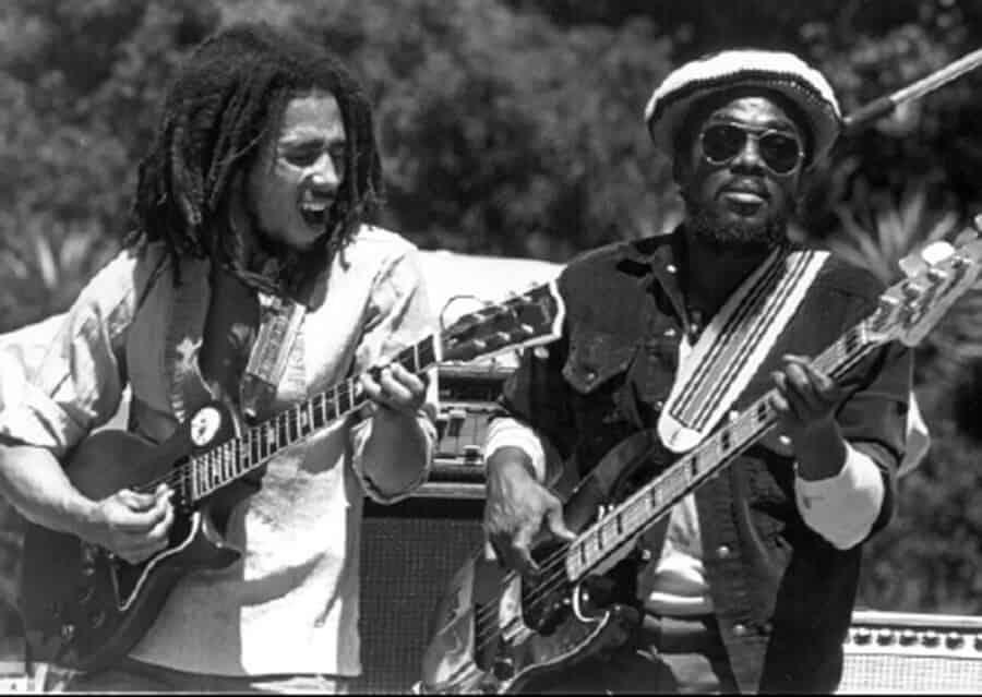 Bob Marley and Aston Barrett