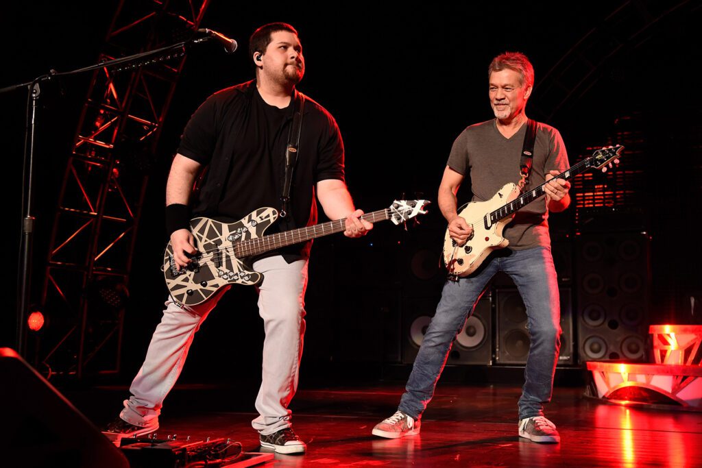 Wolfgang Van Halen with Eddie