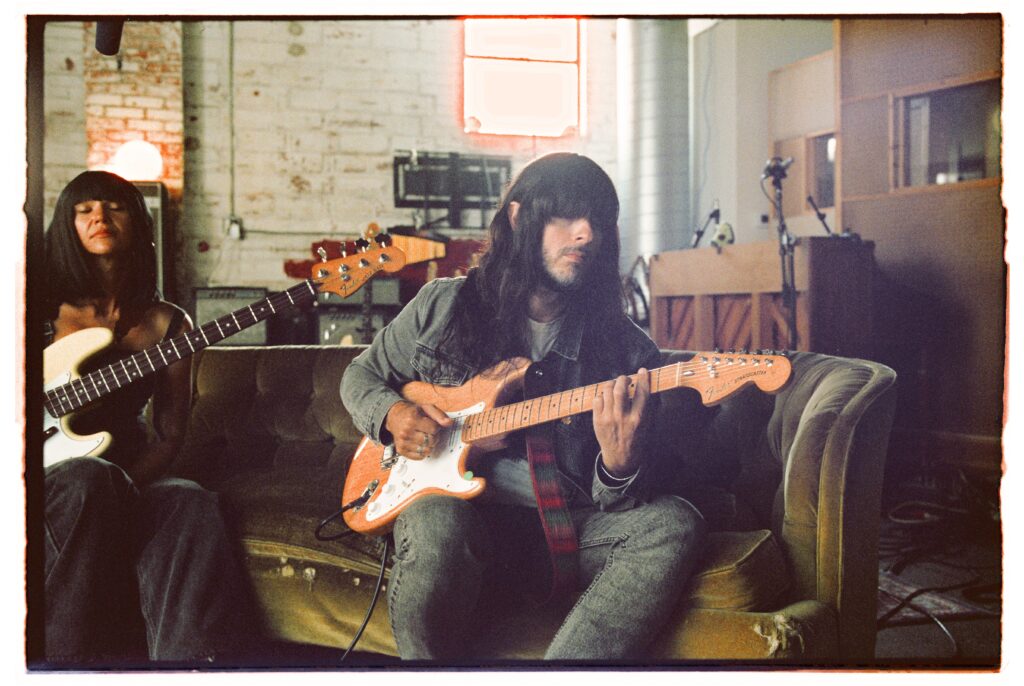 Mark Speer and Laura Lee with their signature Fender instruments