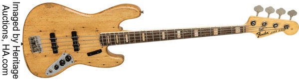 Bootsy Jazz Bass bought ot him by James Brown